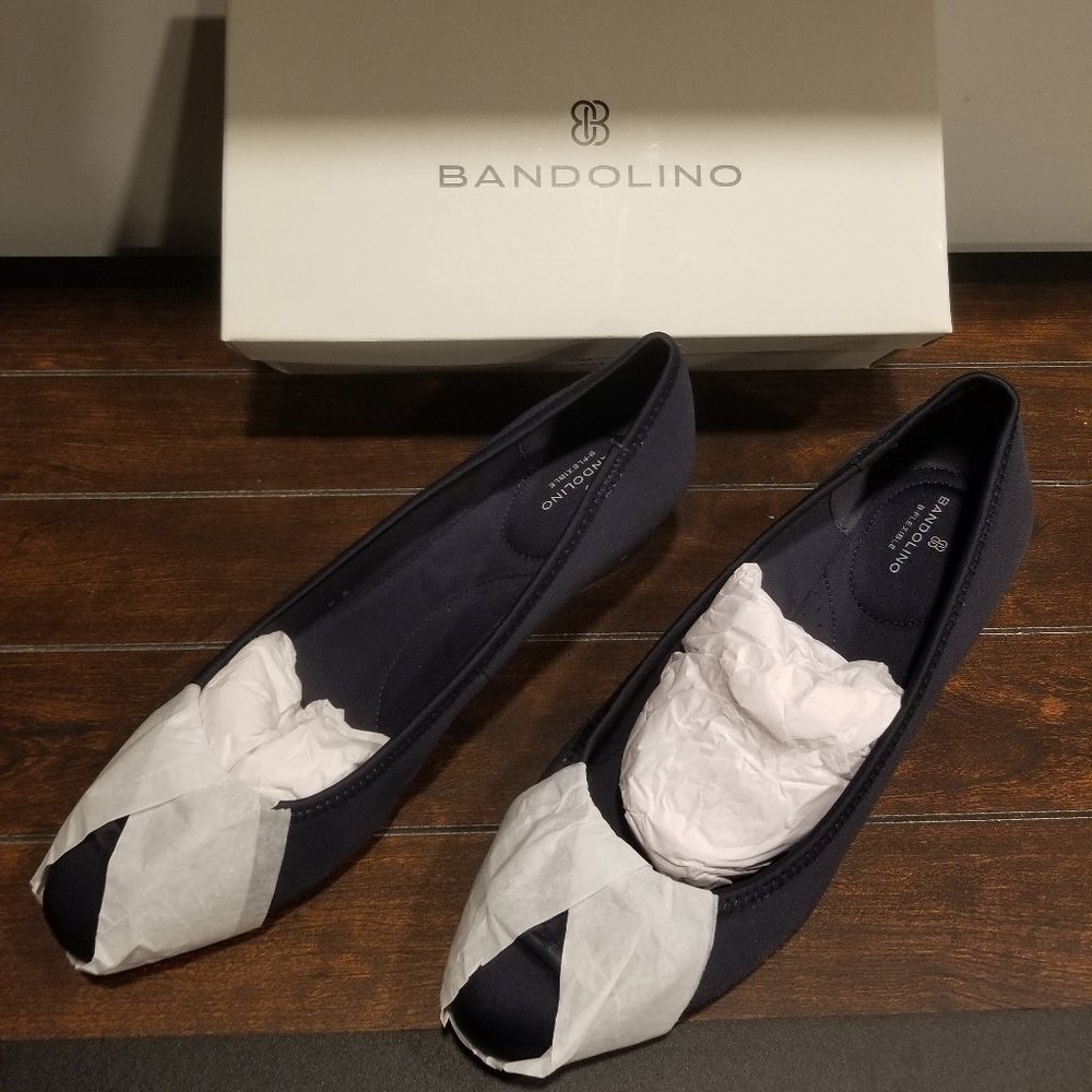 Bandolino Tad Wedge Pumps, Navy - Size 9.5